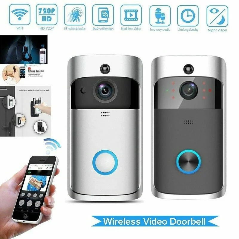 

M3 Night Vision WIFI Smart Video Doorbell Wireless Portable Home Door Bell Cordless Phone Intercom Smart Home Parts