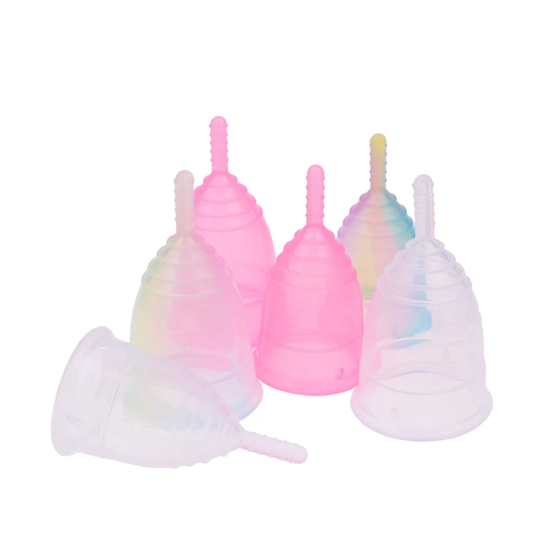 Colorful Women Cup Medical Grade Silicone Menstrual Cup Feminine Hygiene Menstrual Lady Cup Health Care Period Cup