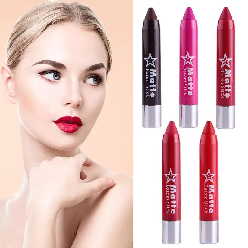 MISS ROSE Star Matte Lipstick Pencil Waterproof Moisturizing Lipsticks Makeup Contour Cosmetics