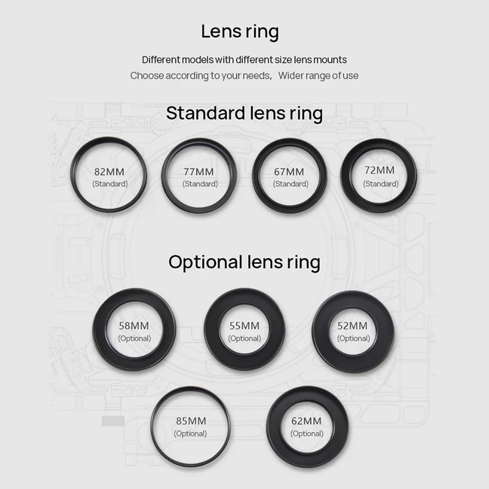 Tilta Lens Ring For Mbt15 Mini Dslr Matte Box 55mm 58mm 77mm 67mm 82mm 58mm 55mm 52mm 85mm 62mm