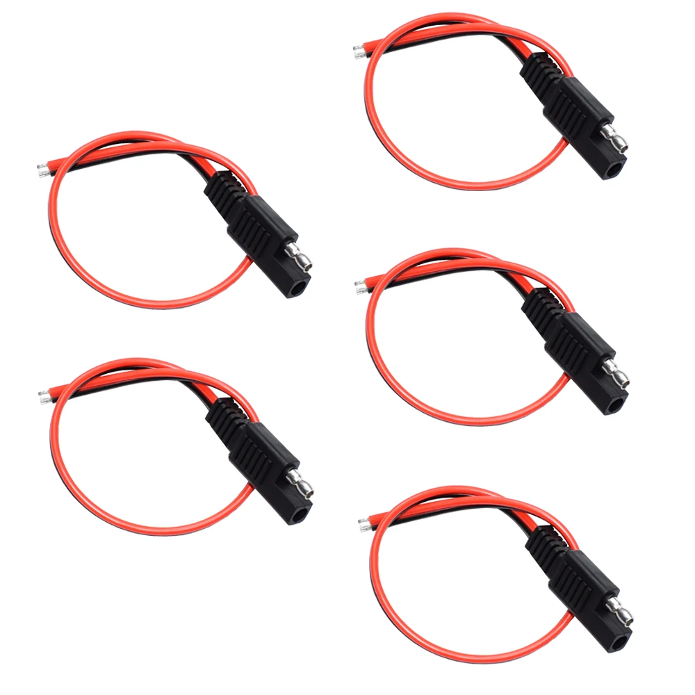 5 шт. SAE Мощность Автомобильный кабель удлинитель для 18AWG 30 см 2 шт/комплект булавки