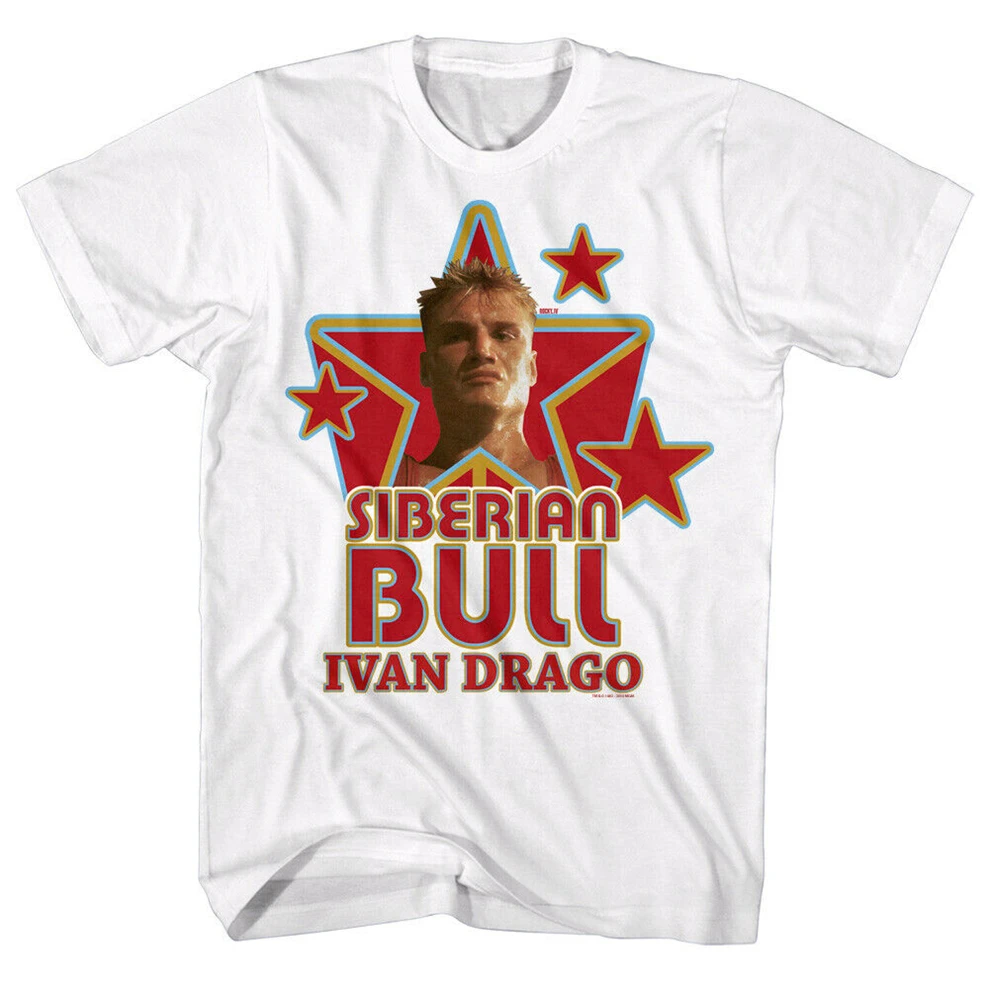 Rocky Ivan Drago Siberian Bull Men'S T Shirt Dolph Lundgren Soviet Boxing Summer Style Tee | Мужская одежда