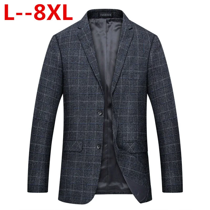 Новый мужской модный брендовый Блейзер 8XL 7XL 6XL 5XL в британском стиле повседневный