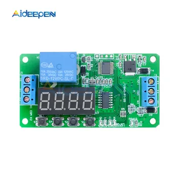 

DC 5V 12V 1 Channel Multifunction Delay Relay Timer Time Switch Self-lock for PLC LED Motor for Smart Home