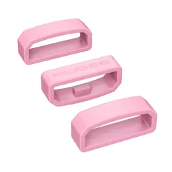 Premium Rubber Strap Keeper - Secure Retainer for Fitness Bands and Smartwatches (Lotus Color 3 PCS)