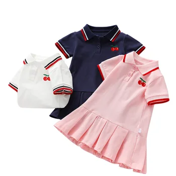 

New Design Baby Tennis Dress Girls Sports Dress Kids Polo Dress Fancy Stylish Cat Clothes Cotton Clothes Teenager Play Dress