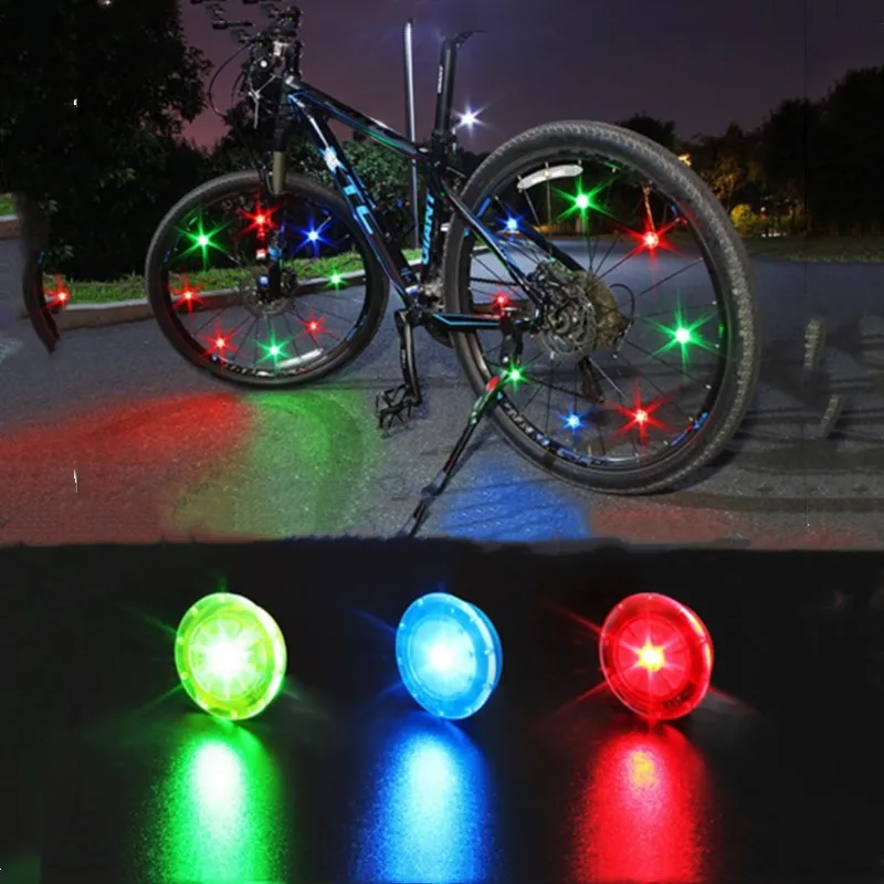 Mini Bike Light Wheel Spoke Light Bicycle Light Colorful Bicycle Led Light with Battery Bike Running Lights Bicycle Accessories