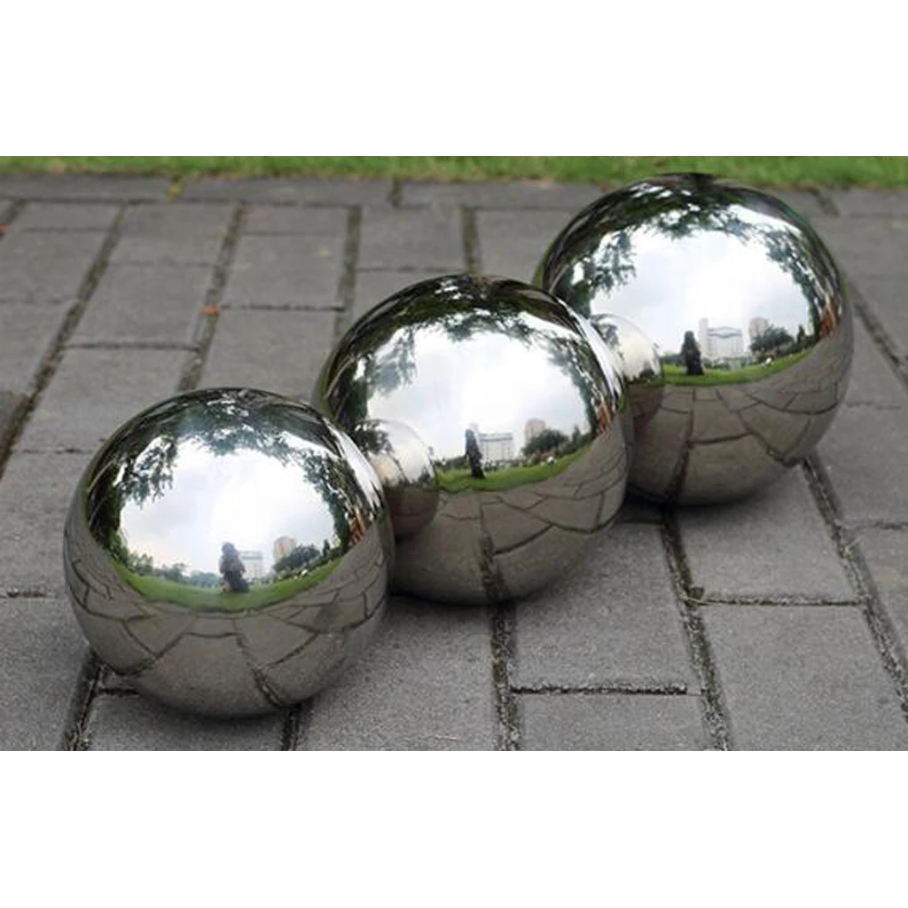 Stainless Steel Gazing Balls Hollow Ball Globes Floating Pond Balls Seamle 