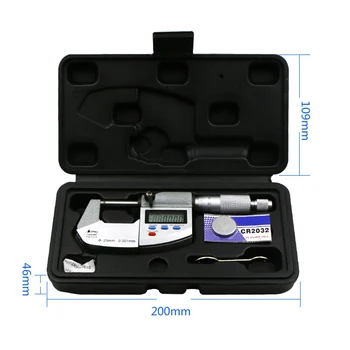 

External diameter micrometer 0-25mm spiral micrometer measurement tool precision 0.001MM 1pc