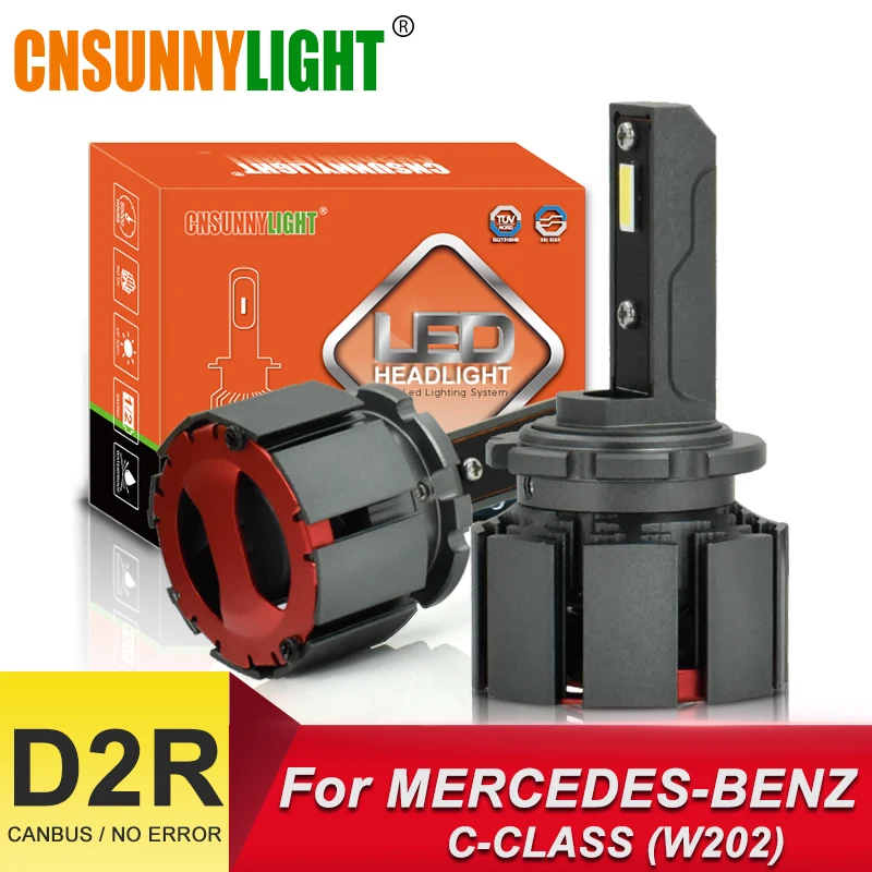 Mercedes C-Class W203 55w Super White Xenon HID High Main Beam Headlight Bulbs