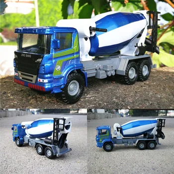 

Cement Tank Mixer Truck Concrete Mixer Truck 1:60 Alloy Engineering Vehicle Model Children Toys Children Alloy Pull Back Car