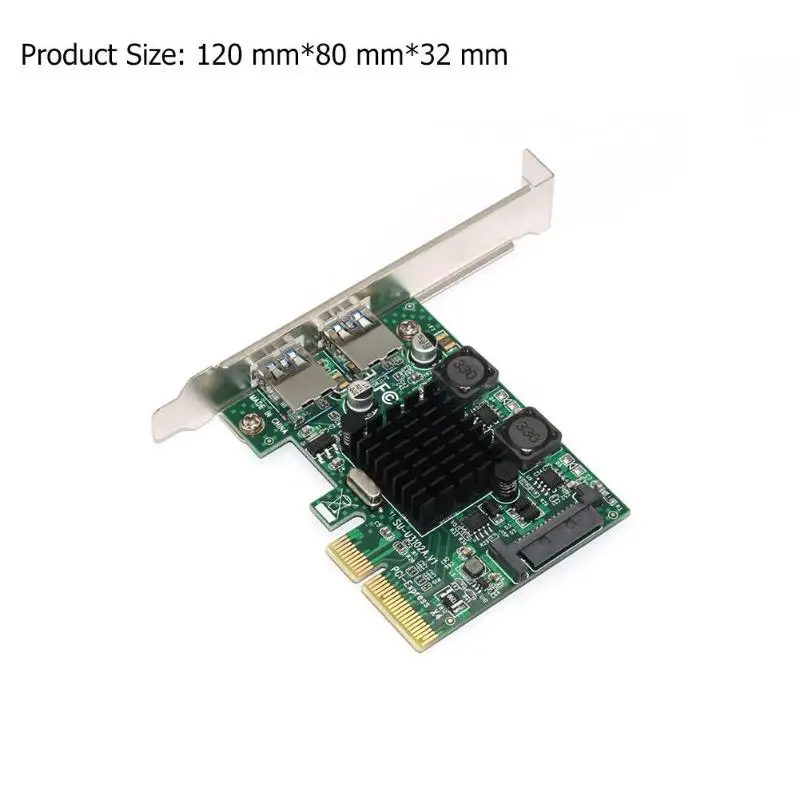 U3102A PCI-EX2 к USB3.1 плата адаптера расширения ASM3142 чип для настольного ПК