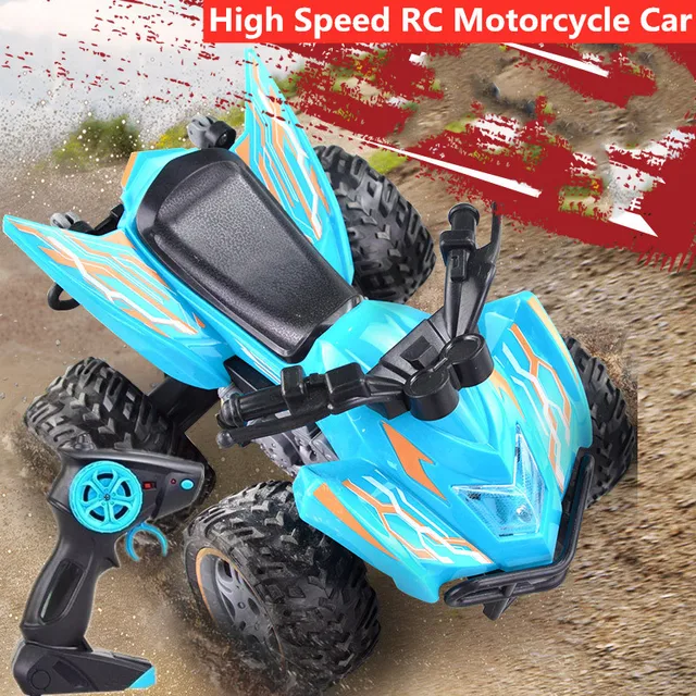 2.4G 4WD High Speed Remote Control RC Stunt Motorbike Deformation RC Stunt Car Drift Racing Motorbike RC Motorcycle Boy Toy Gift 3