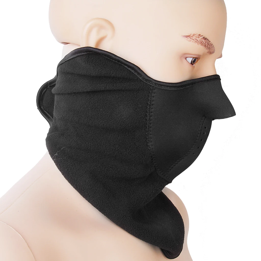 Fashionable Winter Neck Warm Face Ears Nose Protection Mask Veil for Fishing Biking Skiing Hiking Face Mask Black