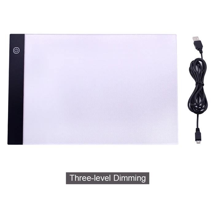 Three-level Dimming Профессиональные весы A4 светодиодный световой короб цифровая графика планшет блокнот для рисования художественная копия доска электронная доска для письма живопись настольная панель - Цвет: Three-level Dimming