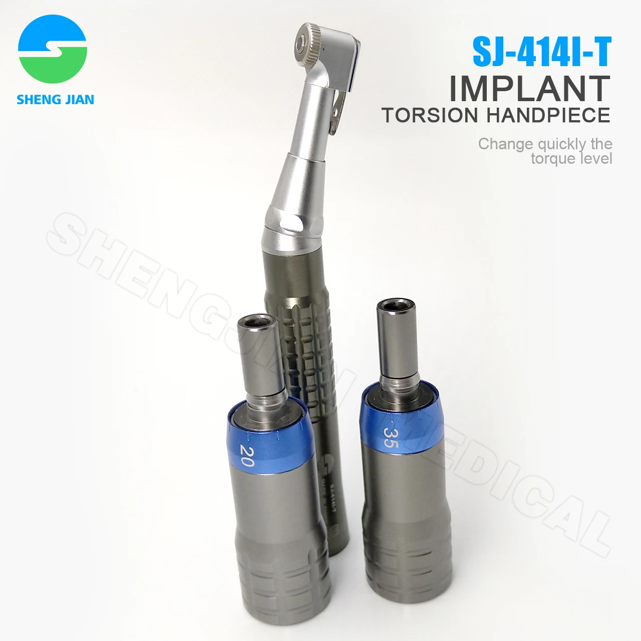 sj dental surgery implant handpiece 20 1 reduction e generator fiber optic contra angle low speed push buttom dentist tools Free Shipping Impant Dentist Tools Torsion Wrench Handpiece Set