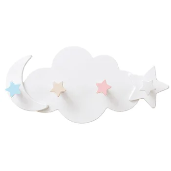 

Self-Adhesive Hook Shelf Organizer Cartoon Cloud Clothing Towel Keys Door Wall Hanger for Home Bedroom Toilet Kitchen