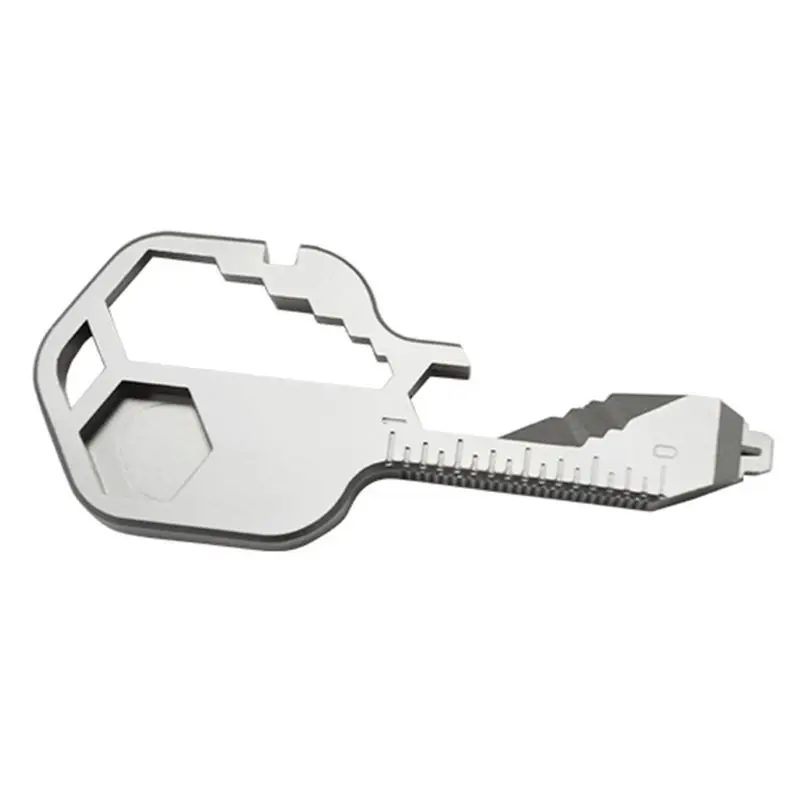 24 В 1 Многофункциональный брелок для ключей Универсальный Открытый мини отвертка инструмент - Цвет: Silver