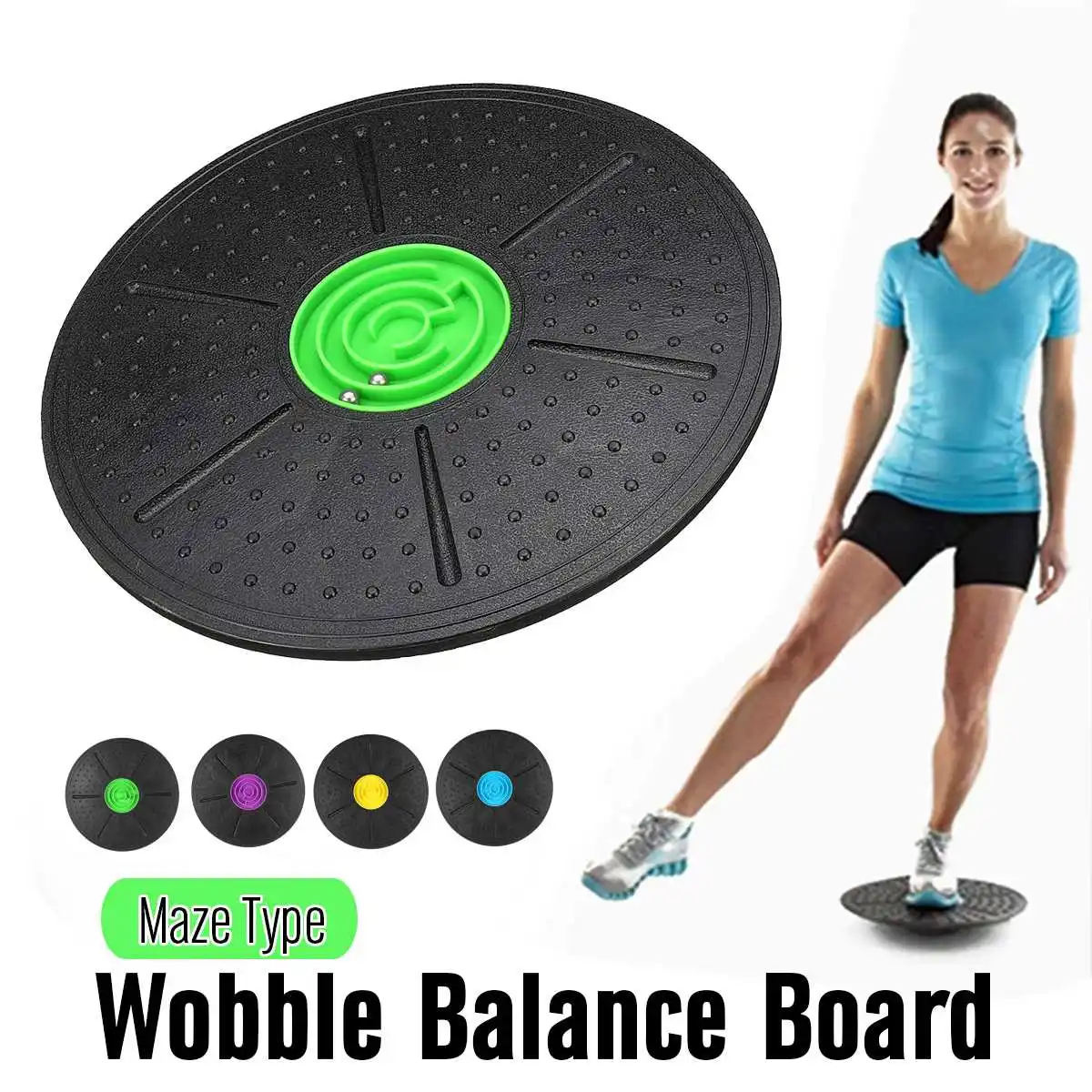 KANGHAN 36cm Balance Board 360 Degree Rotation Massage Disc Round Plates Balance Pad Gym Waist Twisting Boards Exerciser Load Bearing
