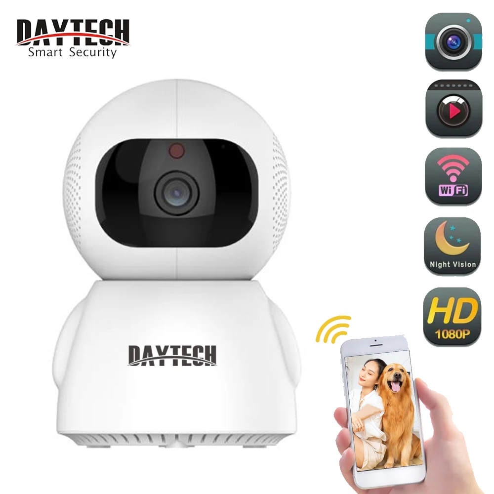 

DAYTECH 1080P Home Security IP Camera Two Way Audio Wireless Camera Night Vision CCTV WiFi Camera Baby Monitor