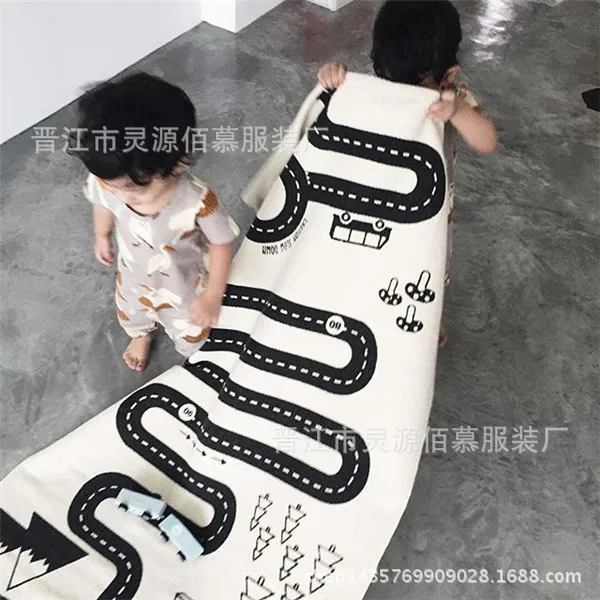 INS Hot Selling Household Adventure Game Rug Game Blanket Children Camping Pad Thick