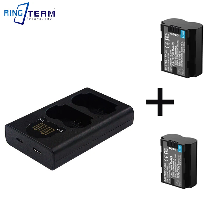 Np-W235 Doppio Caricatore Più Due Batterie, Adatto Per Fotocamera Digitale Fujifilm X-T5 X-T4 Xt4 X-H2, Ricarica Rapida Intelligente