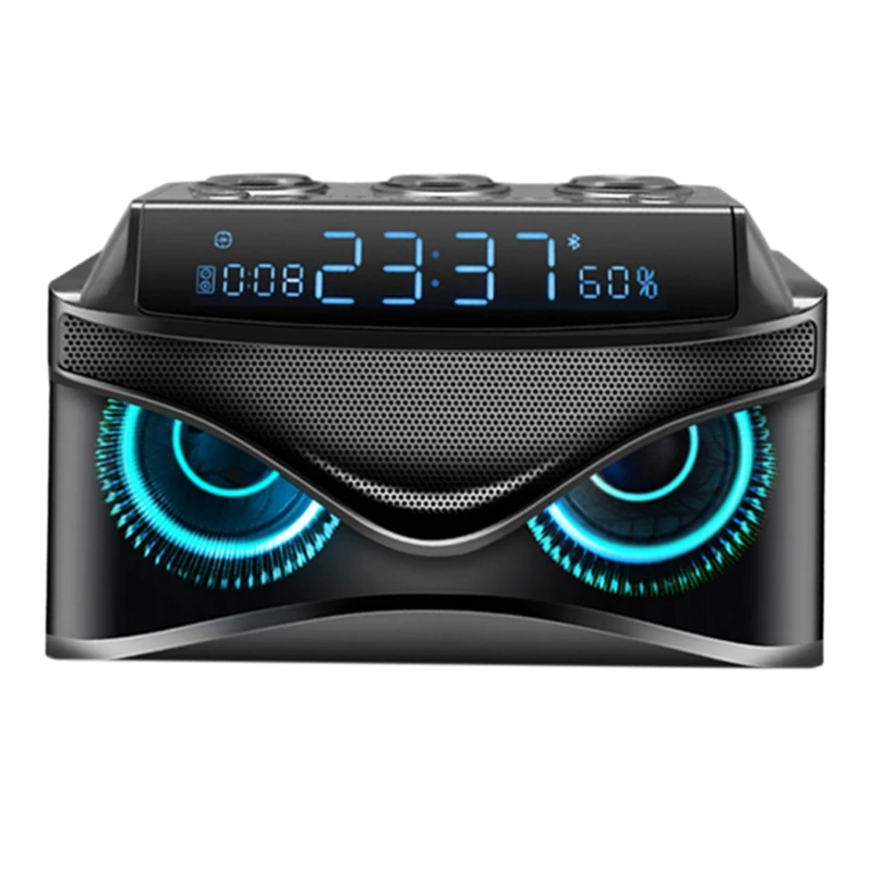 

Led Digital Dimmable Desk Alarm Clock with Wireless 19W Smart Bluetooth Speaker/Micro- Tf Slot/Fm Radio/Aux