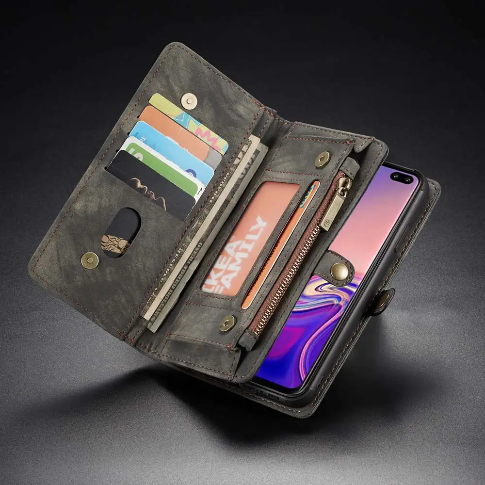Ретро из искусственной кожи чехол для iPhone X Xr XS max 6 слот для карт держатель Стенд телефон Caed для iPhone 6 7 8 Plus X 11 чехол