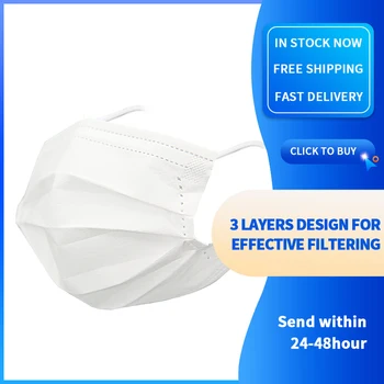 

50PCS 3 Layer Protective Mask Anti Dust Mouth-muffle Face Masks Men Women Anti Fog Face Mouth Masks Breathable Mouth Cover Stock