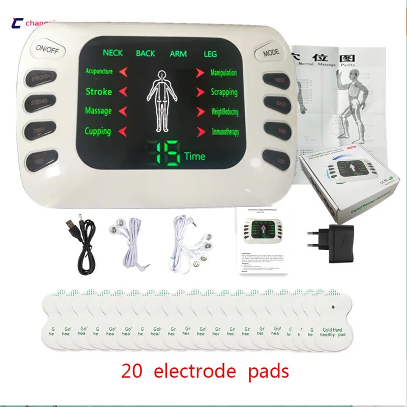 309b 2 Output Electrical Muscle Stimulator Therapy Massager Pulse Tens