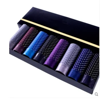 

8PCS/Lot Male Panties Sexy Breathable Mid Waist Boxer Ice Silk Seamless Trunk Breathable Modal