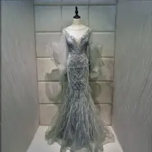 Сочные Делия 2019New стиль роскошное вечернее хлопковое торжественное платье vestido de noiva, платье на выход