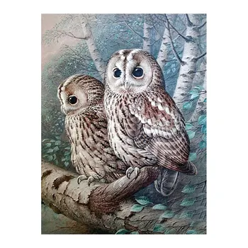 

Owl on Tree Trunk Diamond Painting Animal Round Full Drill Nouveaute DIY Mosaic Embroidery 5D Cross Stitch Home Decor Gifts