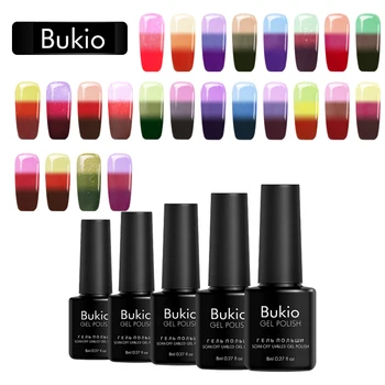 

Bukio Magic Temperature Thermal Change Gel Varnish UV Chameleon Hybrid Gel Polish Enamel Semi Permanent Nail Art