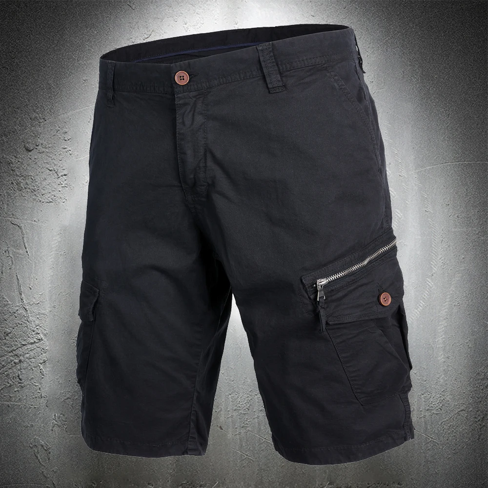 Bermudas informales de algodón para hombre, pantalones cortos de trabajo a la moda, longitud hasta la rodilla, de alta calidad, para verano