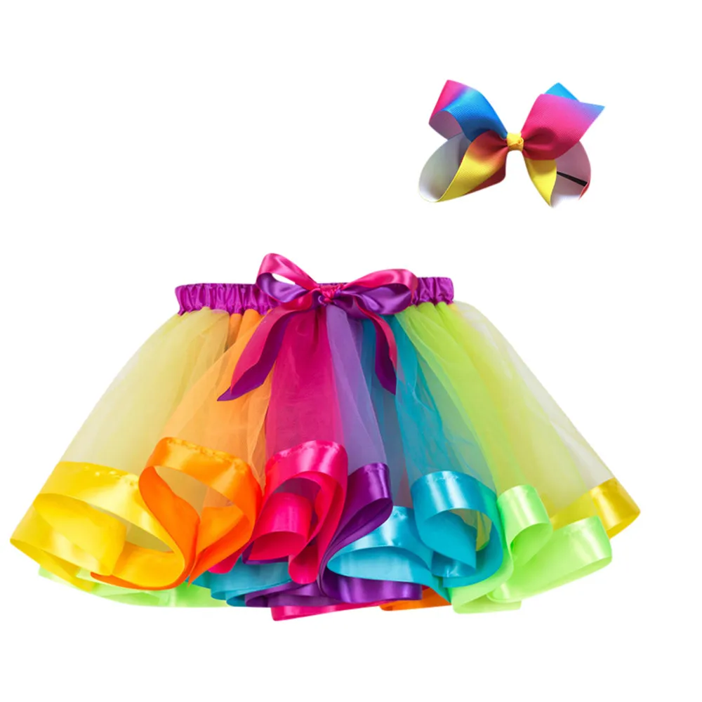 Модные вечерние балетные юбки-пачки принцессы с блестками и звездами для маленьких девочек; детские юбки для девочек; Юбки принцессы; vestidos - Цвет: Multicolor A