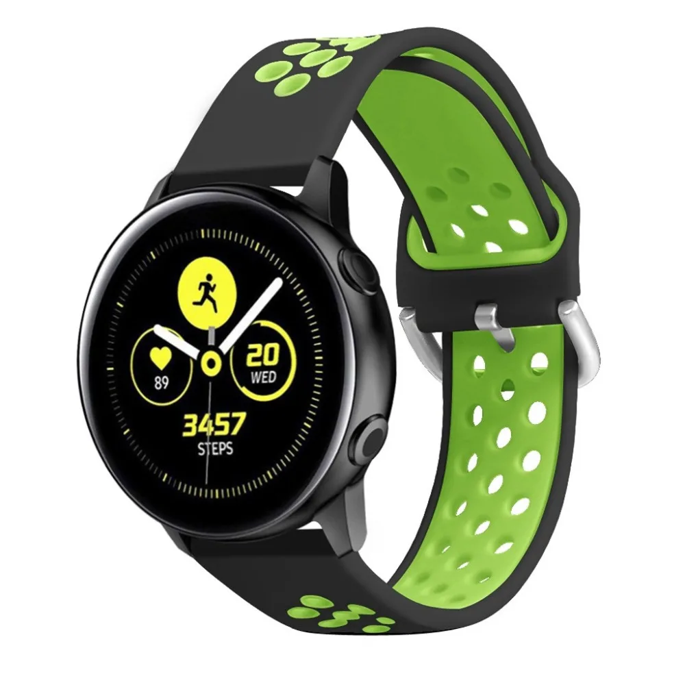 Силиконовый ремешок для часов samsung Galaxy Watch 42 мм/часы Active 40 мм ремешки для часов Мягкая замена ремешок для часов 2019 новое поступление