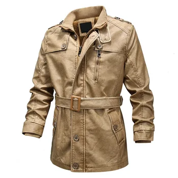 

Winter New Brand Men PU Leather Jackets Men's Fashion Washed Leather Solid Color Coats Male Outdoor Leather Jacket