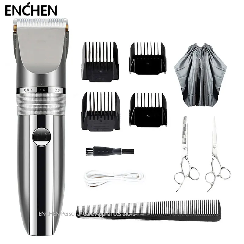 

ENCHEN Hair Clipper Men Barber Professional Cordless Clipper USB Charging Low Noise Haircut Machine Ceramic Blade Beard Trimmer