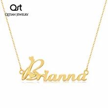 Персонализированное именное ожерелье s для женщин из нержавеющей стали на заказ золотая цепочка именная табличка ожерелье ювелирные изделия