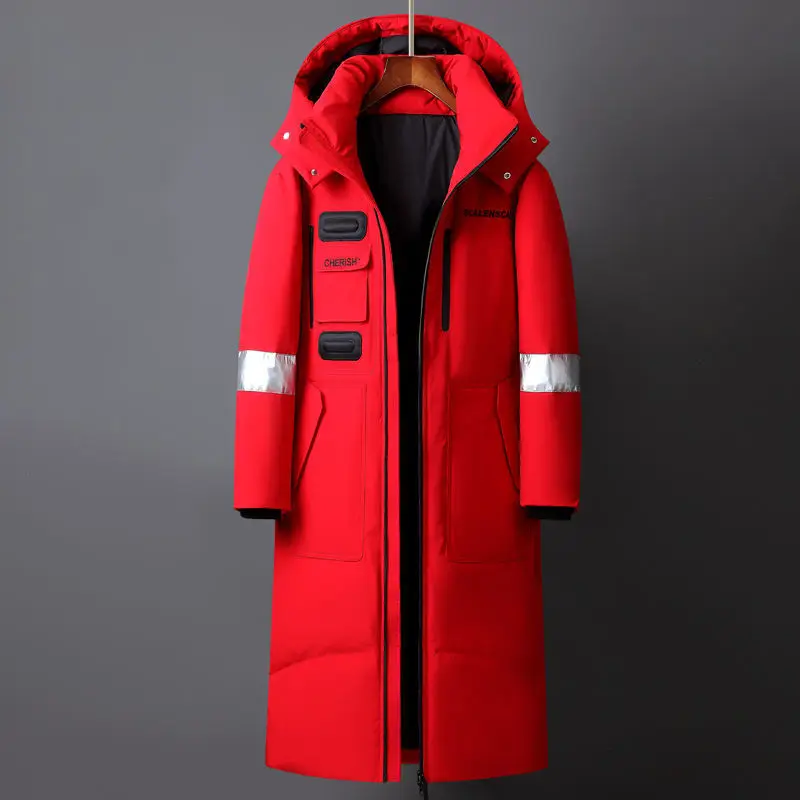 Parka Pop Invernale Uomo 2022 Marca Antivento Giacca Antivento Più Velluto Giacca Calda Spessa Parka Cappotto Uomo Giacca Parka Lunga Con Cappuccio Uo