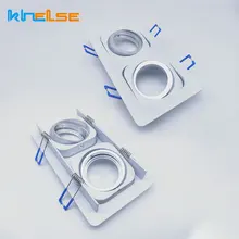 Утопленный потолочный зафиксированный светильник с GU10 MR16 алюминиевая монтажная рама двойная квадратная встроенная подсветка