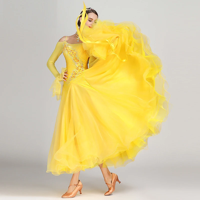 Women Girls Performance Wear Standard Dancing Ballroom Dress