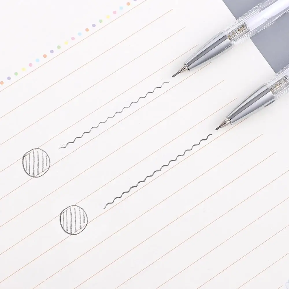 JIANWU 4PCS/set 0.5mm Creative simplicity laser Metal mechanical pencil refill writing Professional painting Student office