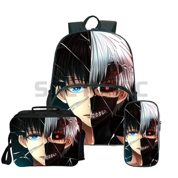 

Tokyo Ghoul Anime Backpack 2Pcs/Sets School Backpack Hip Hop Women Men Laptop Backpack for Teenager Boy Girl Travel Rucksack