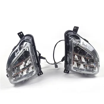 

2pcs LED Fog Lights DRL Daytime Running Light With Turn Signal White + Yellow For Chevrolet Equinox 2018