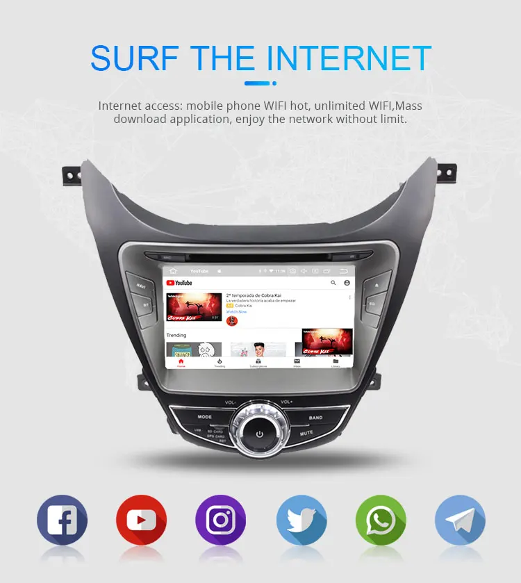 Flash Deal LJHANG Android 9.0 Car DVD Player For Hyundai Elantra Avante I35 2010 2011 2012 2013 Car Radio Multimedia Stereo GPS Wifi 8 Core 10