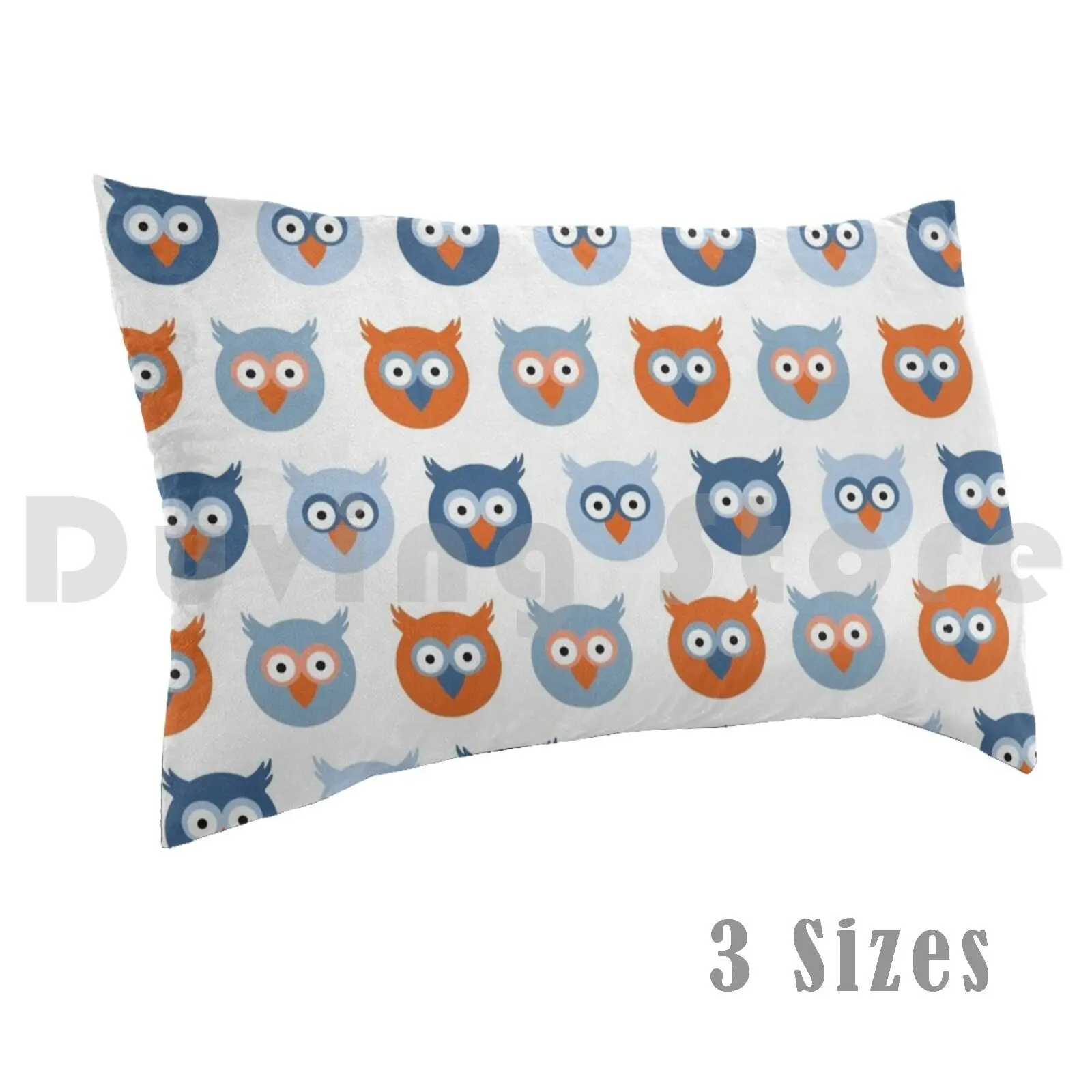 Gufi Federa Per Cuscino Fai Da Te 50X75 Gufo Gufo Arancione Blu Barn Owl Cute Owl Night Owl Art Hoot Divertente Gufo Uccello Di Prey Eagle