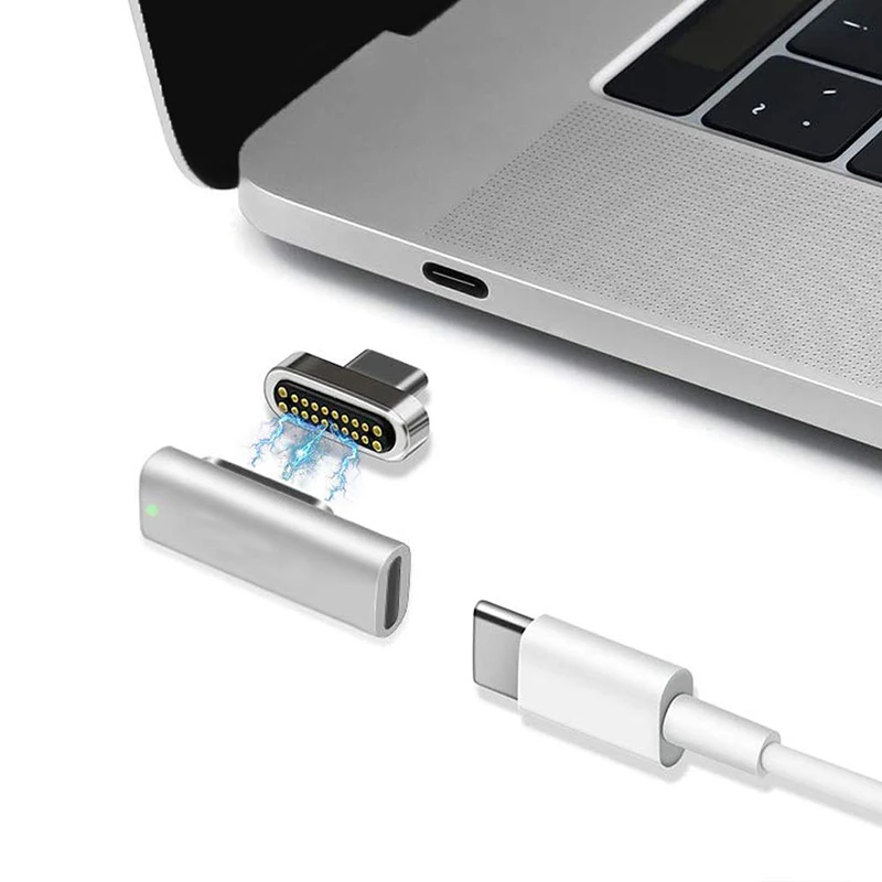 20 контактов магнитный usb type C адаптер USB 3,1 10 ГБ/сек. PD 100 Вт быстрый заряд Тип C разъем совместим с MacBook Pro/Pixelbook