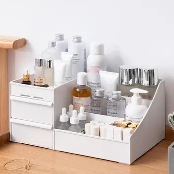 

Large Capacity Cosmetic Storage Box Cosmetic Organizer Makeup Drawer Desktop Sundry Organizer Brush Lipstick Holder